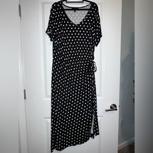 Black Dress with White Polka Dots, Size 18/20